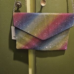 Multicolor Rhinestone Clutch